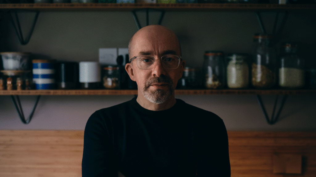 Crispin Williams in a kitchen